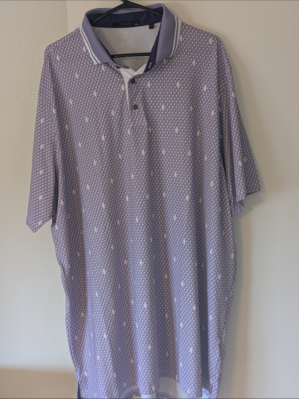 Greyson Lavender Patterned Polo- XXL (NWOT)